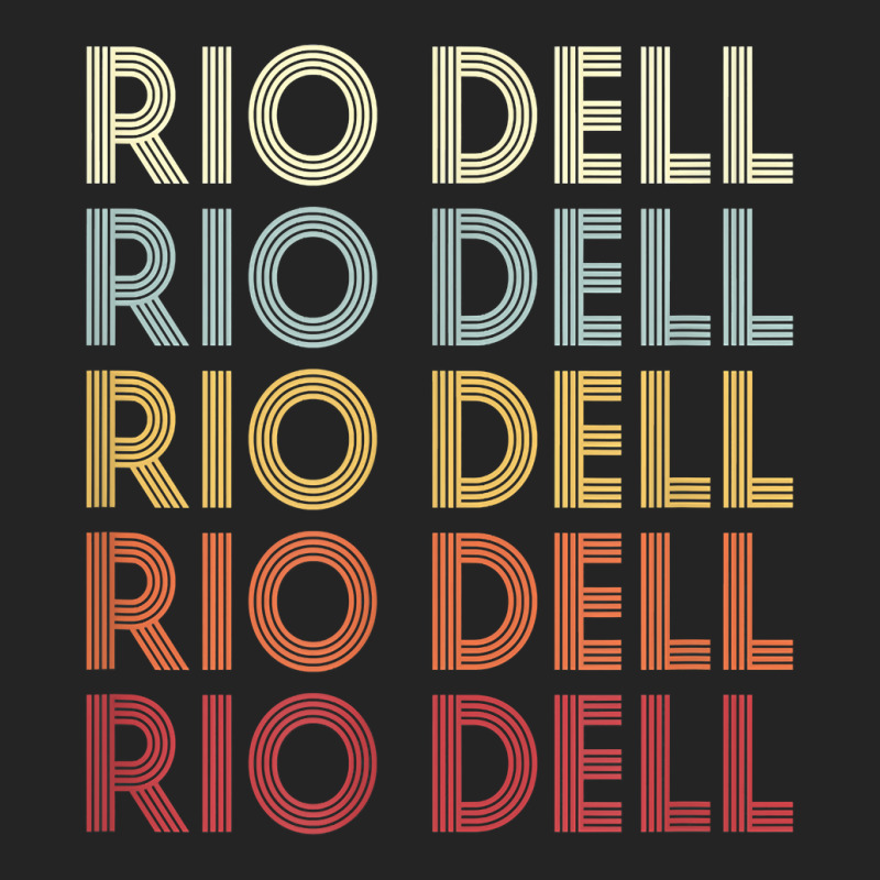 Rio Dell California Rio Dell Ca Retro Vintage Text T Shirt 3/4 Sleeve Shirt | Artistshot