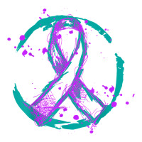 Retro Purple Green Ribbon National Hospice Palliative Care T Shirt Sticker | Artistshot