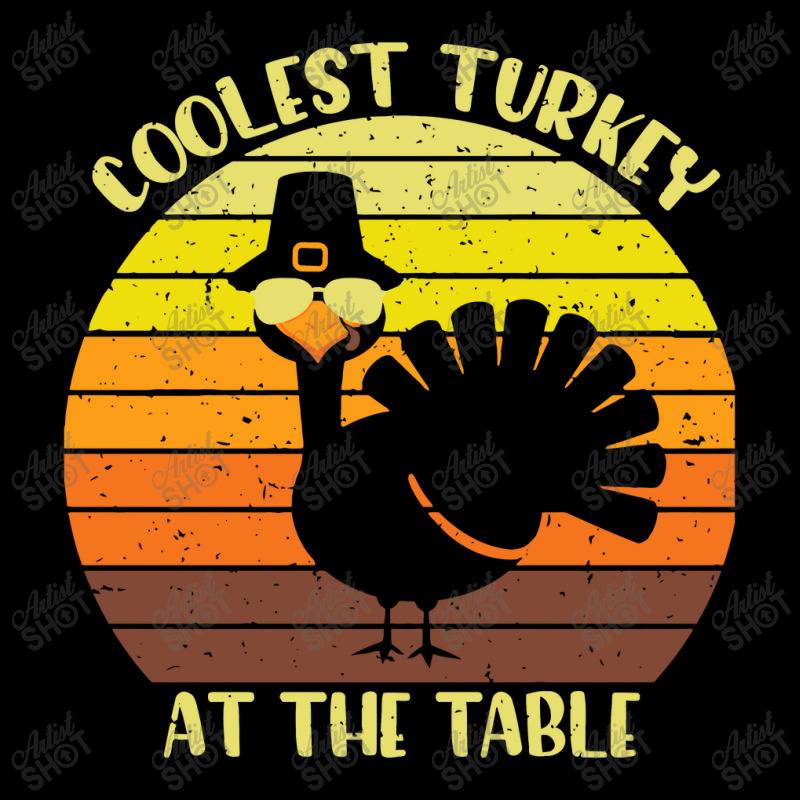 Coolest Turkey At The Table Funny Thankgiving Men's Long Sleeve Pajama Set | Artistshot