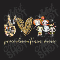 Peace Love Horror T-shirt | Artistshot