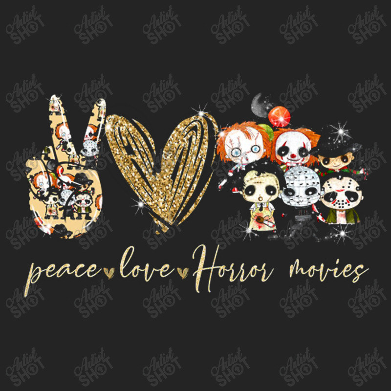 Peace Love Horror 3/4 Sleeve Shirt | Artistshot