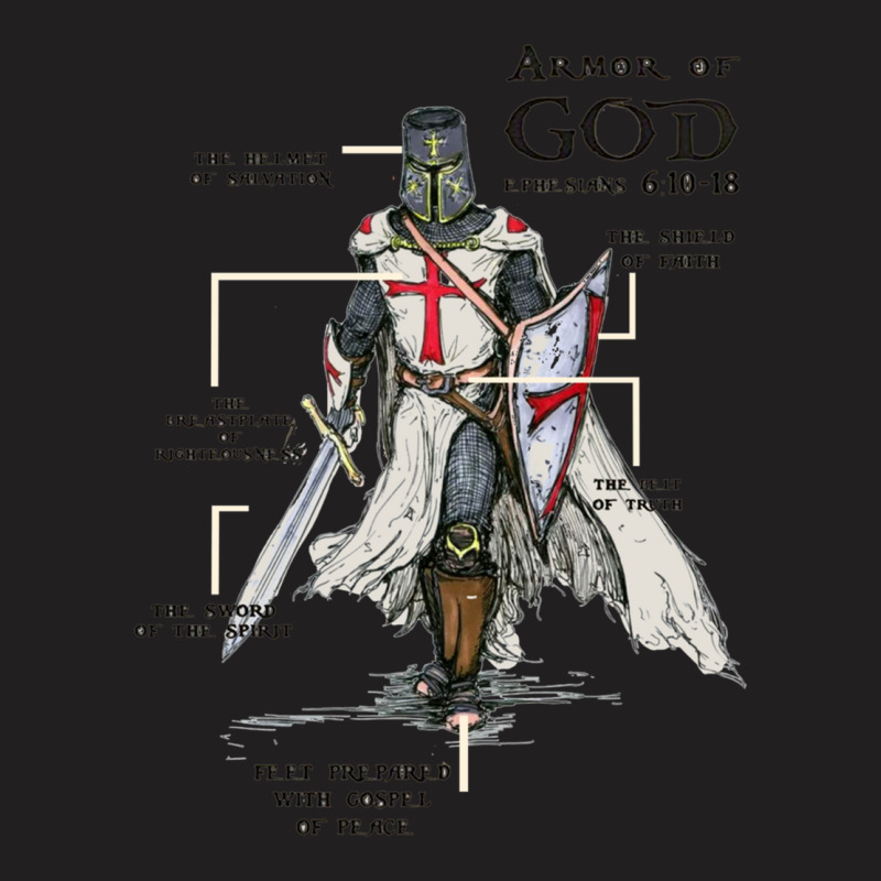 Templar Shield Cross Medieval Warrior Sword Knights Templar Armor Of G T-shirt | Artistshot