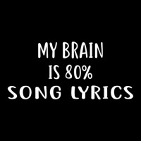 My Brain Is 80%25 Song Lyrics Women's V-neck T-shirt | Artistshot