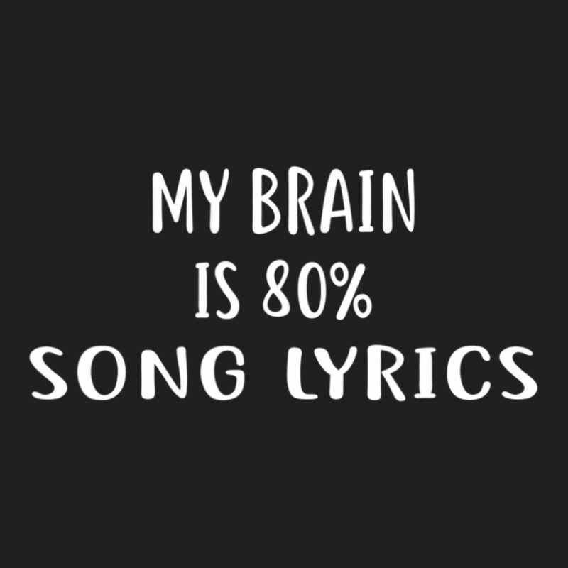 My Brain Is 80%25 Song Lyrics Ladies Polo Shirt by cm-arts | Artistshot