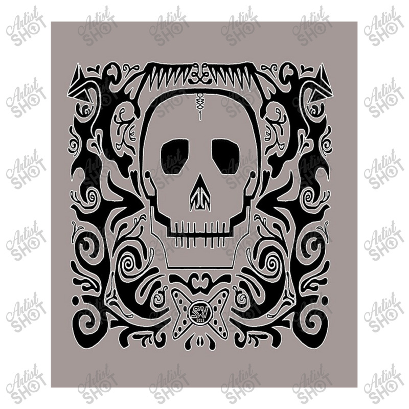 Skull Stencil Warm Grey Unisex Hoodie | Artistshot