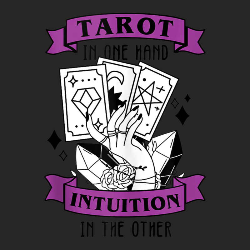 Tarot In One Hand Witch Divine Divination Fortune Tellers Tank Top Ladies Fitted T-Shirt by cm-arts | Artistshot