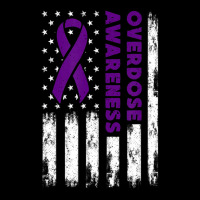 Overdose Awareness Flag Purple Ribbon Addiction Recovery Long Sleeve Shirts | Artistshot