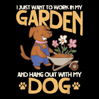 I Just Want To Work In My Garden And Hang Out With My Dog T Copy V-neck Tee | Artistshot