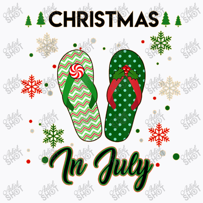 Christmas In July Flip Flops Summer T-shirt | Artistshot