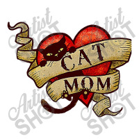 Cat Mom In Retro Heart Tattoo Style Men's 3/4 Sleeve Pajama Set | Artistshot