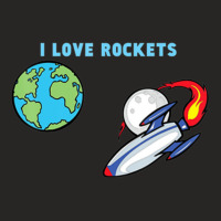 I Love Rockets (by 6 Year Old Aidan) Ladies Fitted T-shirt | Artistshot