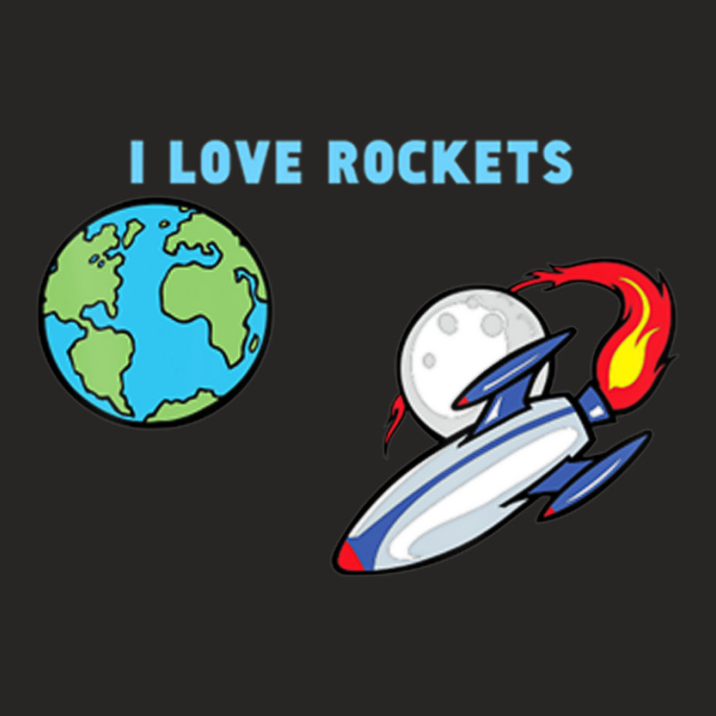 I Love Rockets (by 6 Year Old Aidan) Ladies Fitted T-Shirt by Mata Gibson | Artistshot