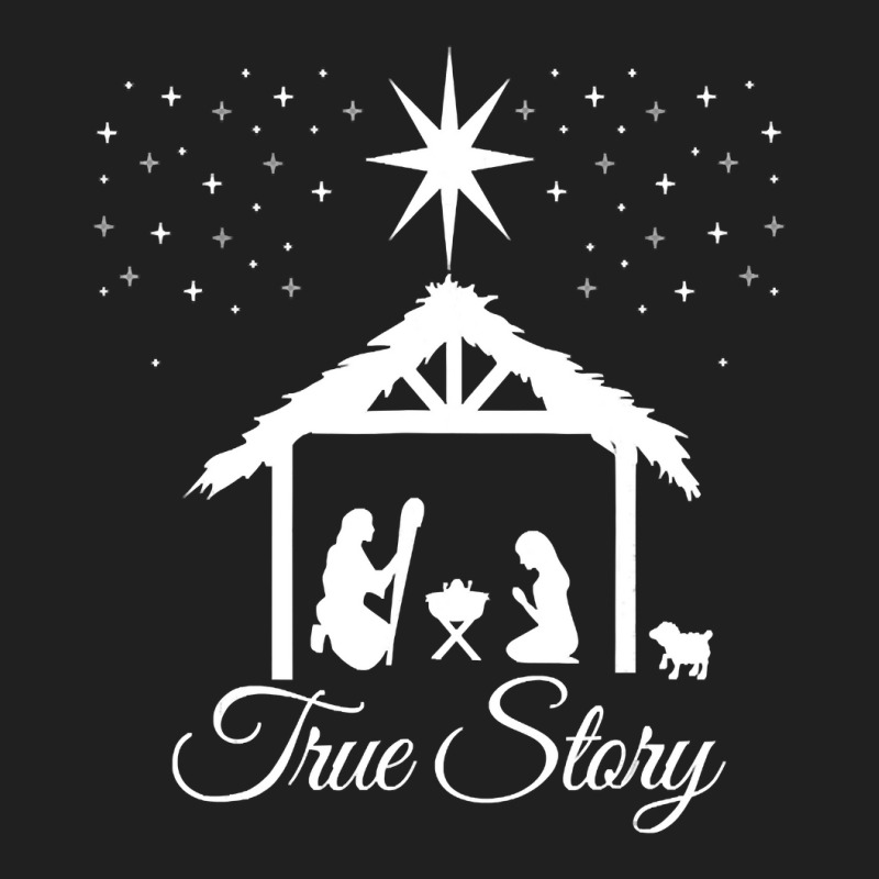 Christmas Nativity - True Story Nativity Scene Ladies Polo Shirt by atereabag | Artistshot