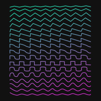 Synthesizer Waveforms Metal Print Vertical | Artistshot