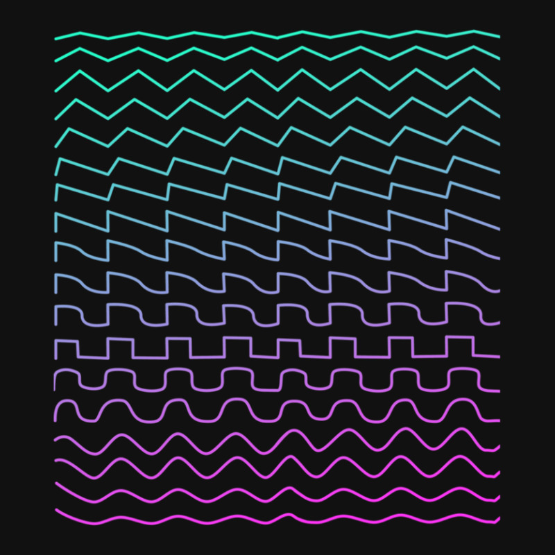 Synthesizer Waveforms Metal Print Horizontal | Artistshot