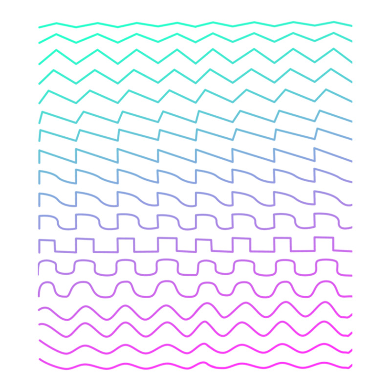 Synthesizer Waveforms Sticker | Artistshot