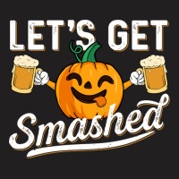 Drinking Pumpkin Lets Get Smashed Beer Lover Halloween Funny Long Slee T-shirt | Artistshot