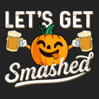 Drinking Pumpkin Lets Get Smashed Beer Lover Halloween Funny Long Slee 3/4 Sleeve Shirt | Artistshot