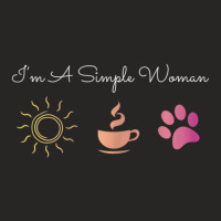 Womens I'm A Simple Woman Sunshine Coffee Paw Dog Cute Ladies Fitted T-shirt | Artistshot