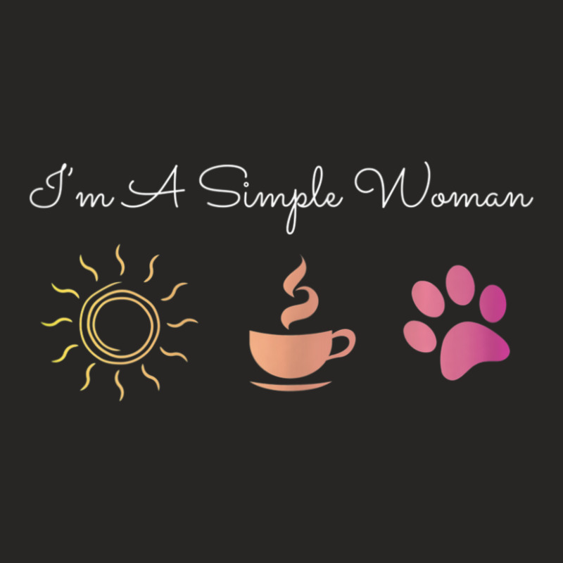 Womens I'm A Simple Woman Sunshine Coffee Paw Dog Cute Ladies Fitted T-Shirt by Konlasa6638 | Artistshot