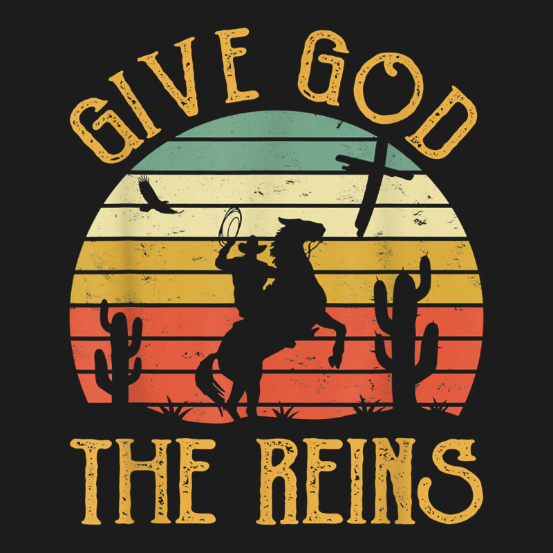 Give God The Reins Shirt Funny Cowboy Riding Horse Christian T Shirt Hoodie & Jogger Set | Artistshot