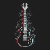 Lp Style Electric Guitar 3d Outline Flowering Vines Classic T-shirt | Artistshot