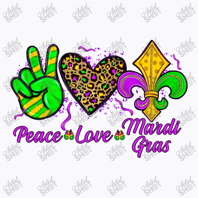 Peace Love Mardi Gras T-shirt | Artistshot