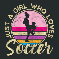 Just A Girl Who Loves Soccer Women Retro Vintage Soccer Women's Triblend Scoop T-shirt | Artistshot