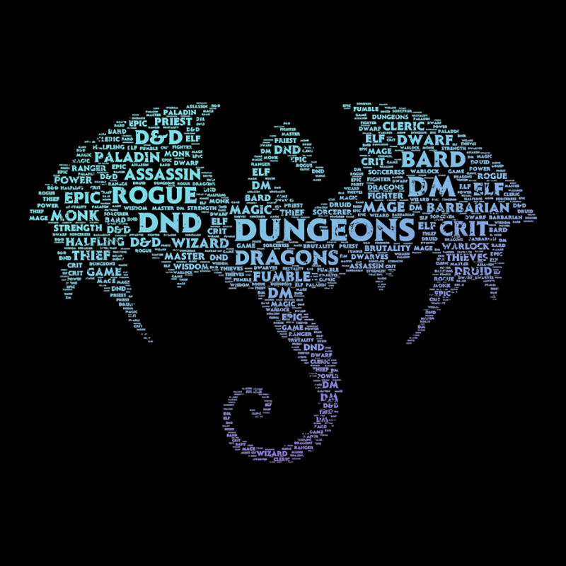 Dragon Word Art  Dungeon Crawler  Rpg Dm Gaming T Shirt Fleece Short by MleczynskiShae | Artistshot