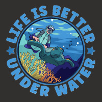 Life Is Better Under Water Marine Biology Scuba Diver Premium T Champion Hoodie | Artistshot