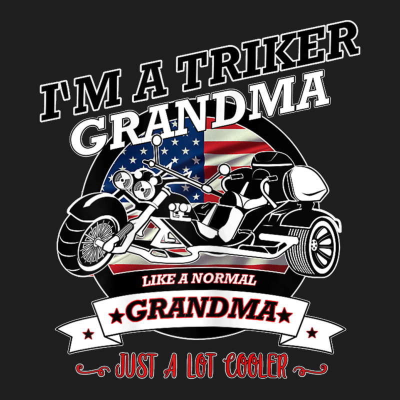 Womens Triker Grandma With A Trike And Usa Flag Classic T-shirt by URVIBUPADHYAY | Artistshot