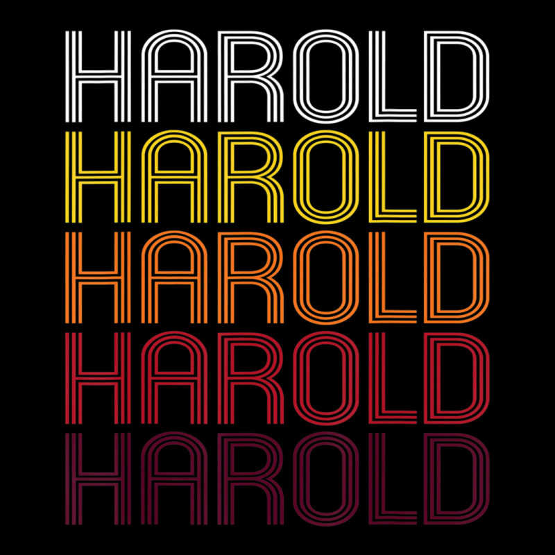 Harold Retro Wordmark Pattern Vintage Style Women's V-Neck T-Shirt by Sheppard Karena | Artistshot