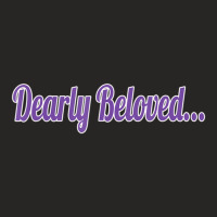 Dearly Beloved Purple 80's Retro 1980's Fun Ladies Fitted T-shirt | Artistshot