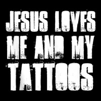 Jesus Loves Me And My Tattoos Funny Christian And Tattooed Unisex Jogger | Artistshot