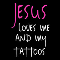 Jesus Loves Me And My Tattoos Quote Cropped Hoodie | Artistshot