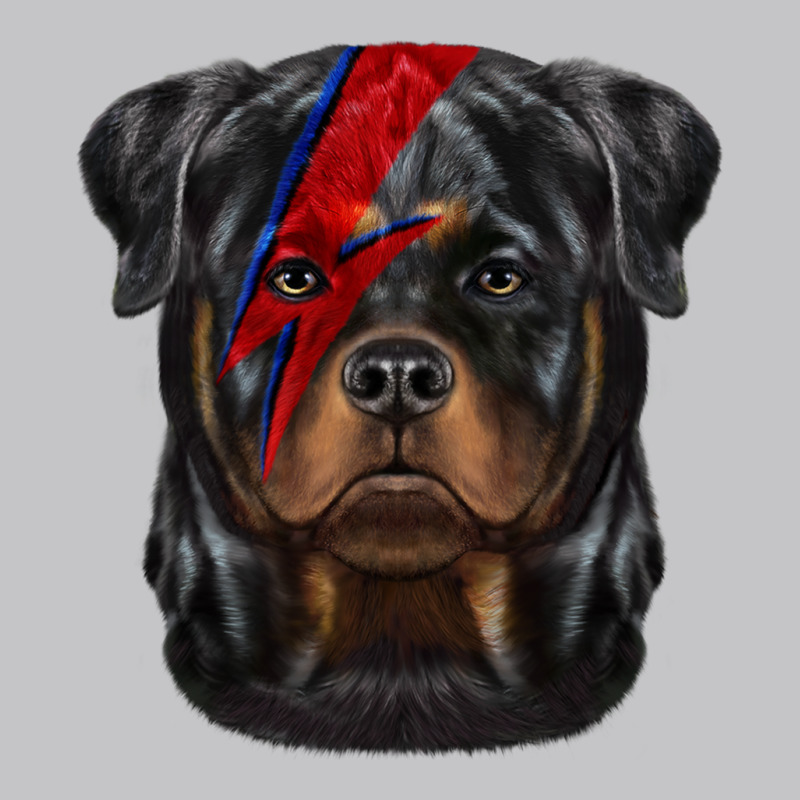 Rottweiler Dog With Red Lightning Bolt Painted On Face Pullover Hoodie Baby Bodysuit by cm-arts | Artistshot