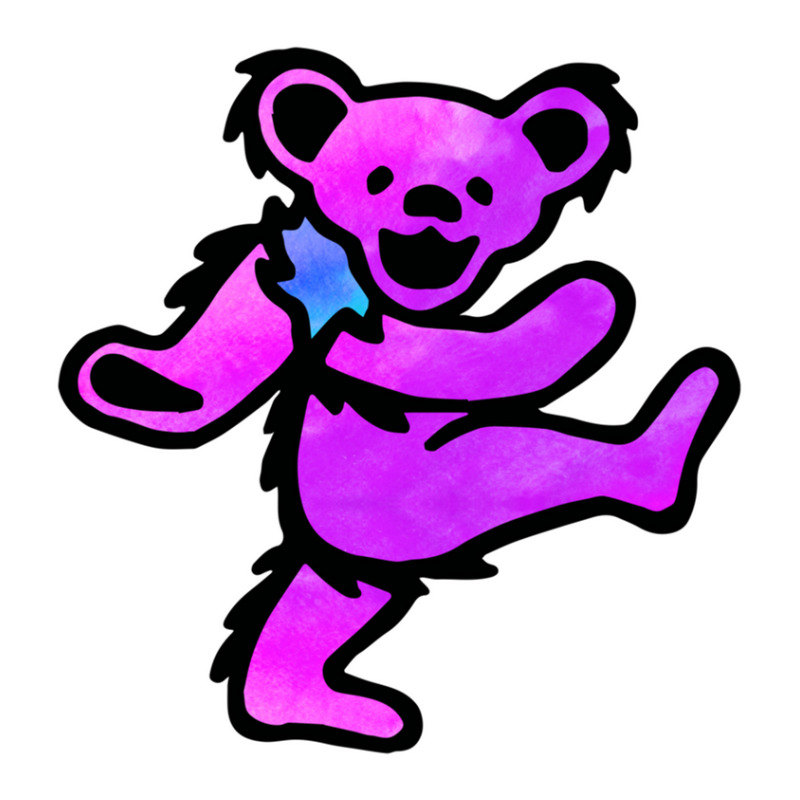 Pink Grateful Dancing Hippie Classic Rock Dead Bear Sticker | Artistshot