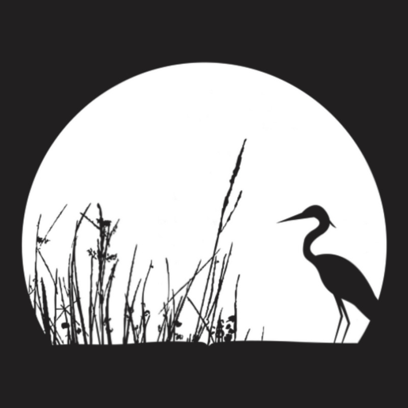 Heron In The Reeds Zen Mood Nature Lovers T-shirt | Artistshot