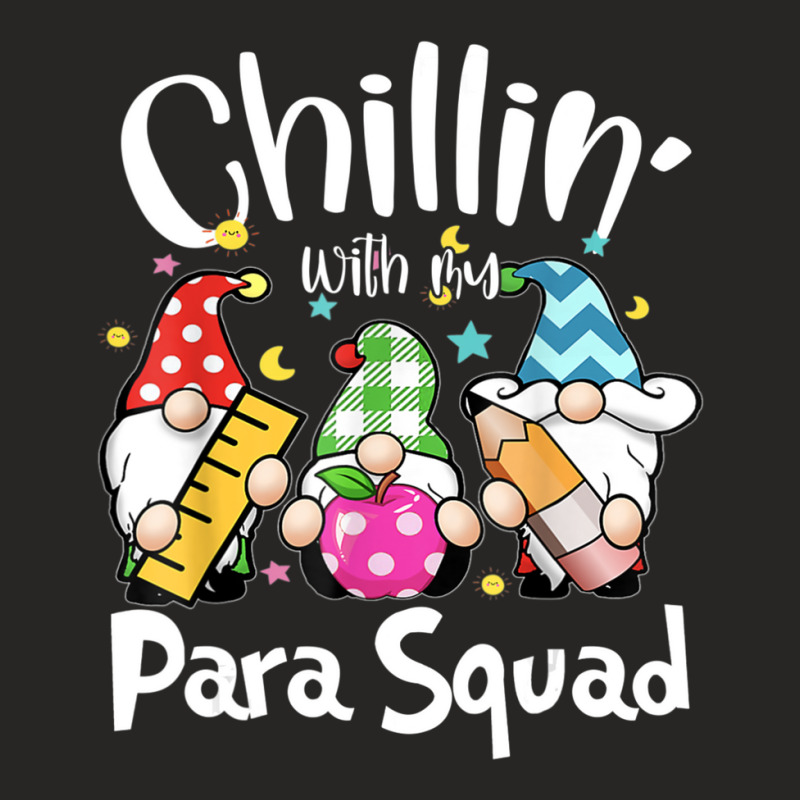 Paraprofessional Para Squad Chillin Gnomes Christmas Teacher Ladies Fitted T-Shirt by cm-arts | Artistshot