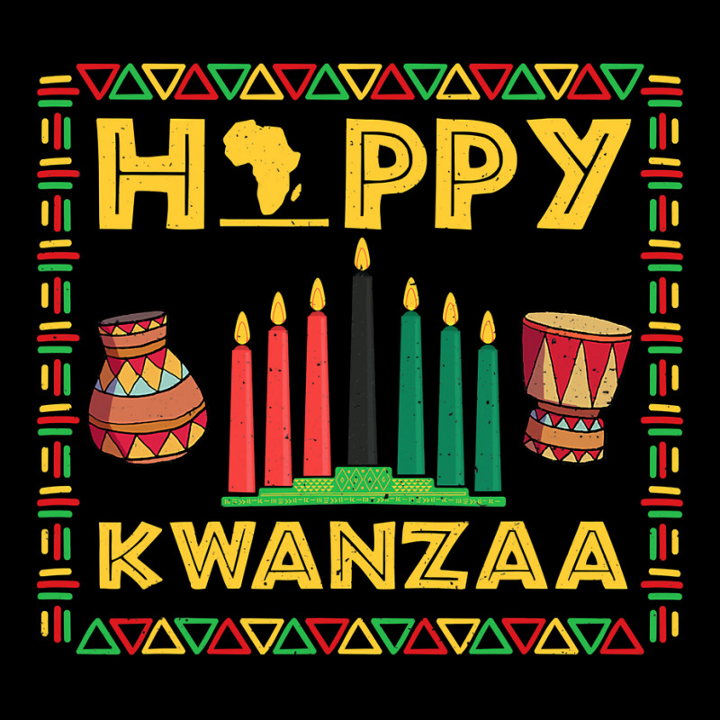 Happy Kwanzaa Kinara Candles Principles African American T Shirt V-Neck Tee by MleczynskiShae | Artistshot