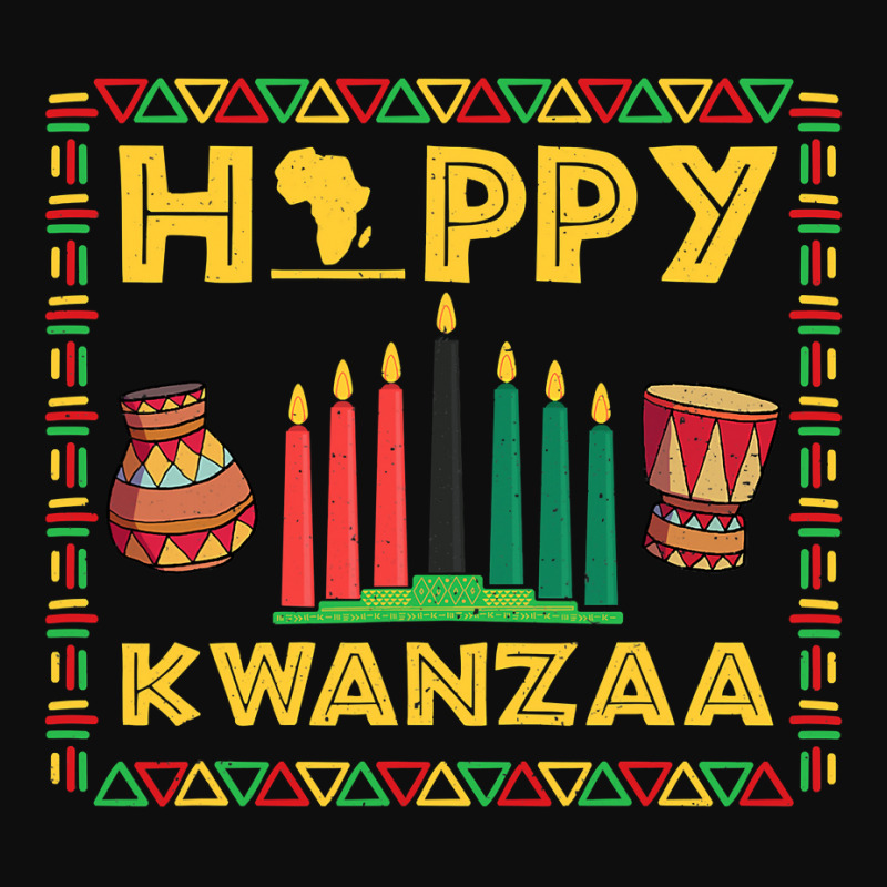 Happy Kwanzaa Kinara Candles Principles African American T Shirt Crop Top by MleczynskiShae | Artistshot