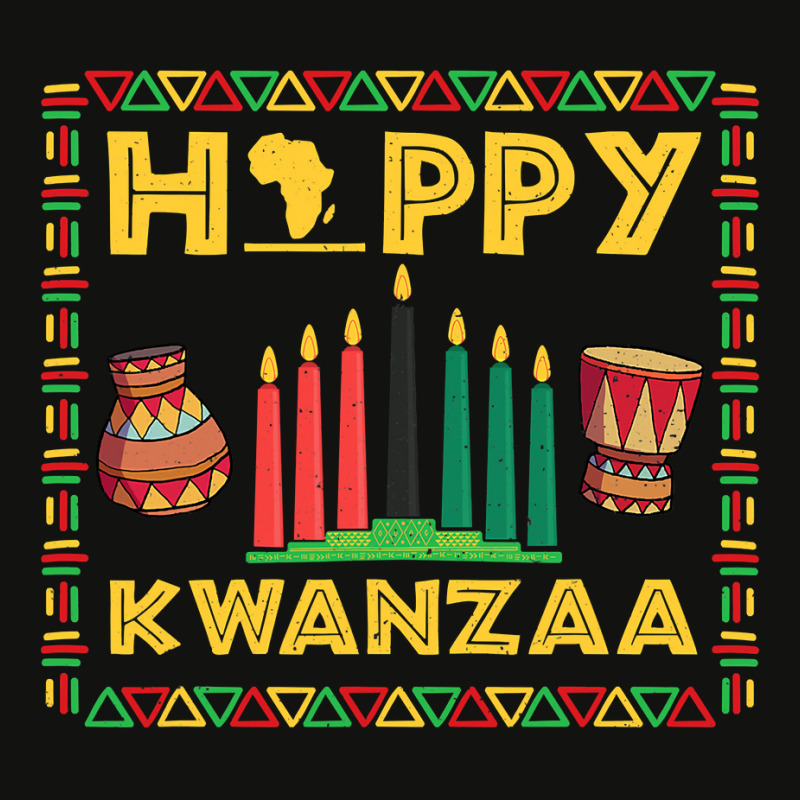 Happy Kwanzaa Kinara Candles Principles African American T Shirt Scorecard Crop Tee by MleczynskiShae | Artistshot