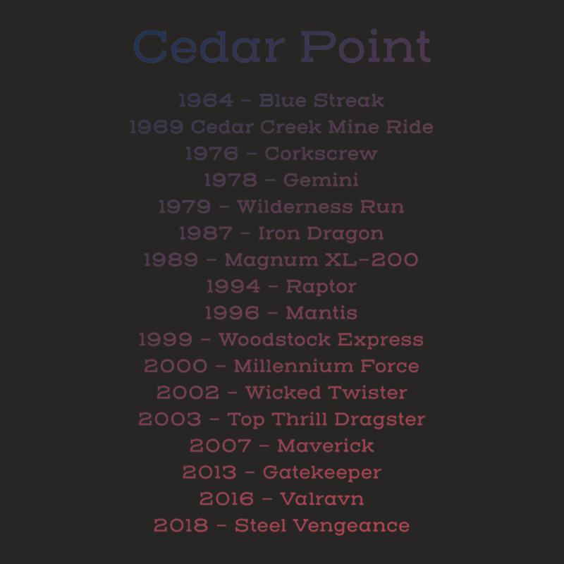 Cedar Point Timeline Ladies Fitted T-Shirt by cm-arts | Artistshot