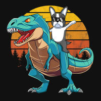 Boson Errier Dog Riding Dinosaur Rex Boys Baby Bibs | Artistshot