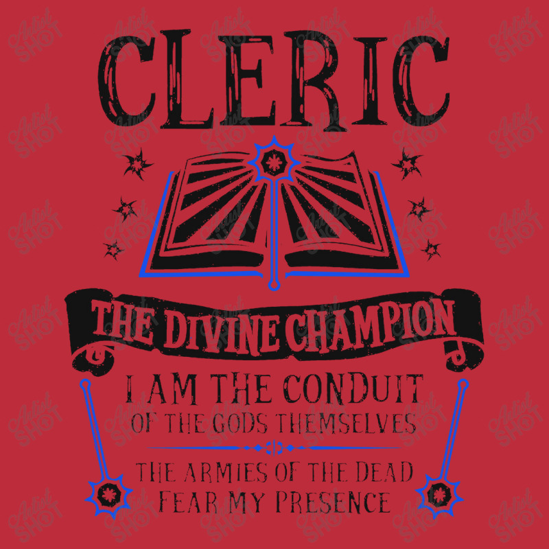 Cleric, The Divine Champion Dungeons & Dragons (black) Pocket T-Shirt by danukembar | Artistshot