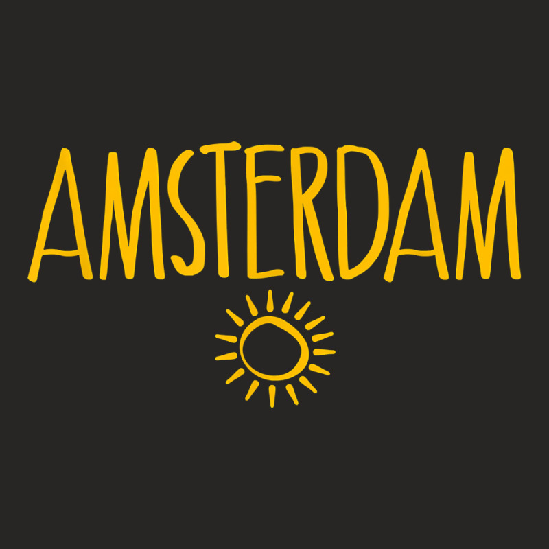 Amsterdam Drawing Of Sun Amber Print T Shirt Ladies Fitted T-Shirt by cm-arts | Artistshot