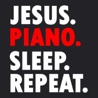 Jesus Piano Sleep Repeat Christian Music Youth Tee | Artistshot