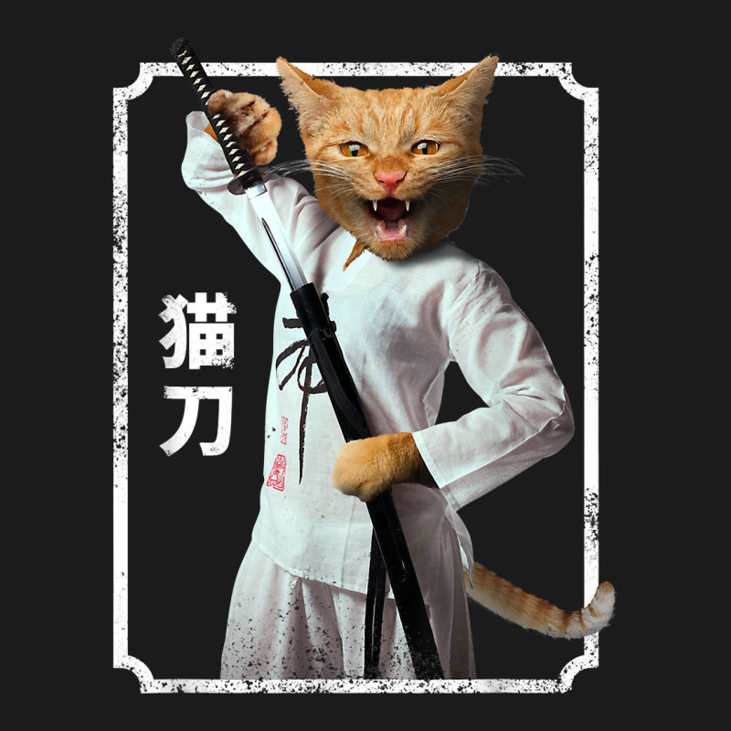 Ninja Cat , Samurai Funny Cat , Japanese Style T Shirt Full-length Apron | Artistshot