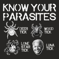 Know Your Parasites Tick Biden (on Back) T Shirt Ladies Fitted T-shirt | Artistshot