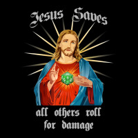 Jesus Saves All Others Roll For Damage D20 Rpg Retro Youth Jogger | Artistshot